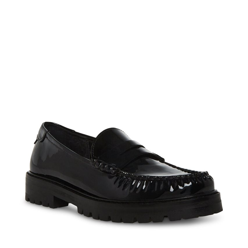 Loafers Steve Madden Madelyn Charol Mujer Negras | ES DAE419